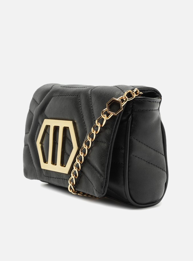 Bolsa Tiracolo Preta Couro Emma Pequena