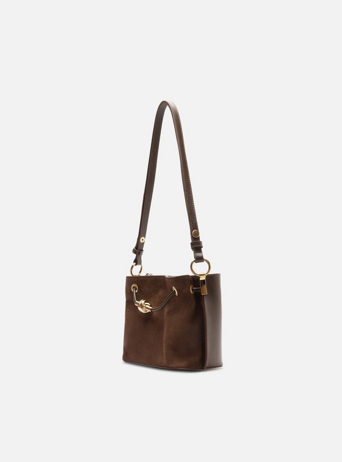 Bolsa Tiracolo Marrom Couro Helena Pequena