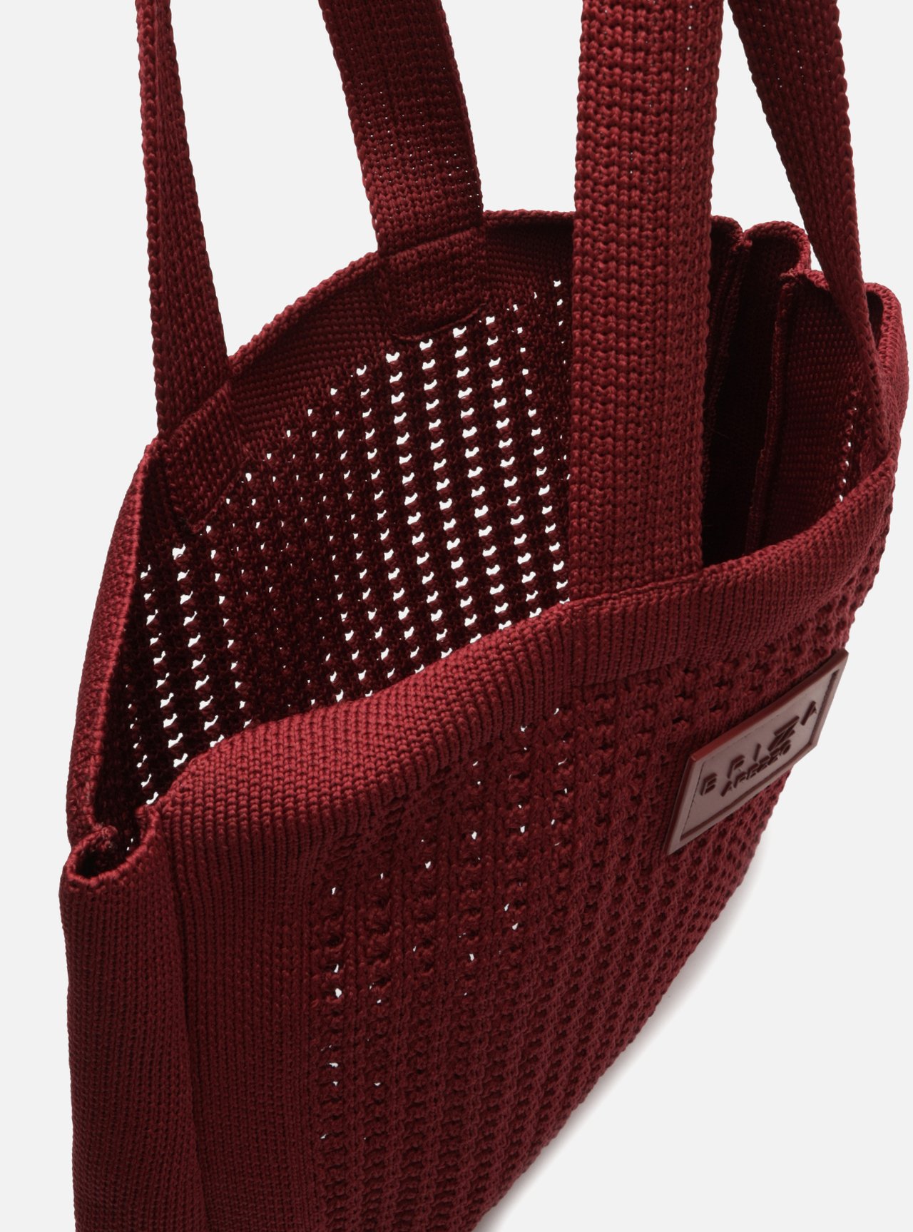 Bolsa Shopping Vinho Crochê Mônaco Grande — foto 4