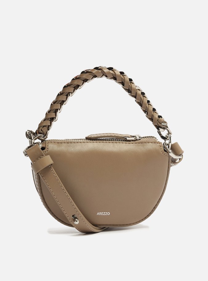 Bolsa Tiracolo Marrom Suede Paloma Pequena Strass