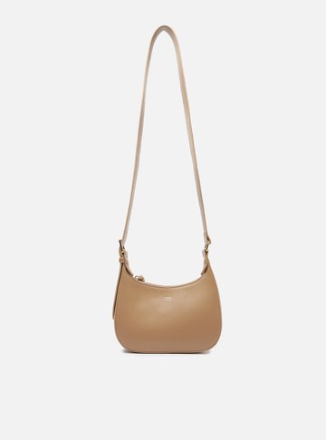 Bolsa Hobo Bege Média Tira Longa