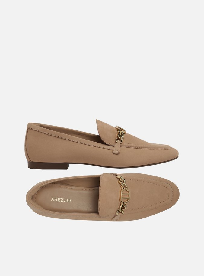 Mocassim Nude Nobuck Metal