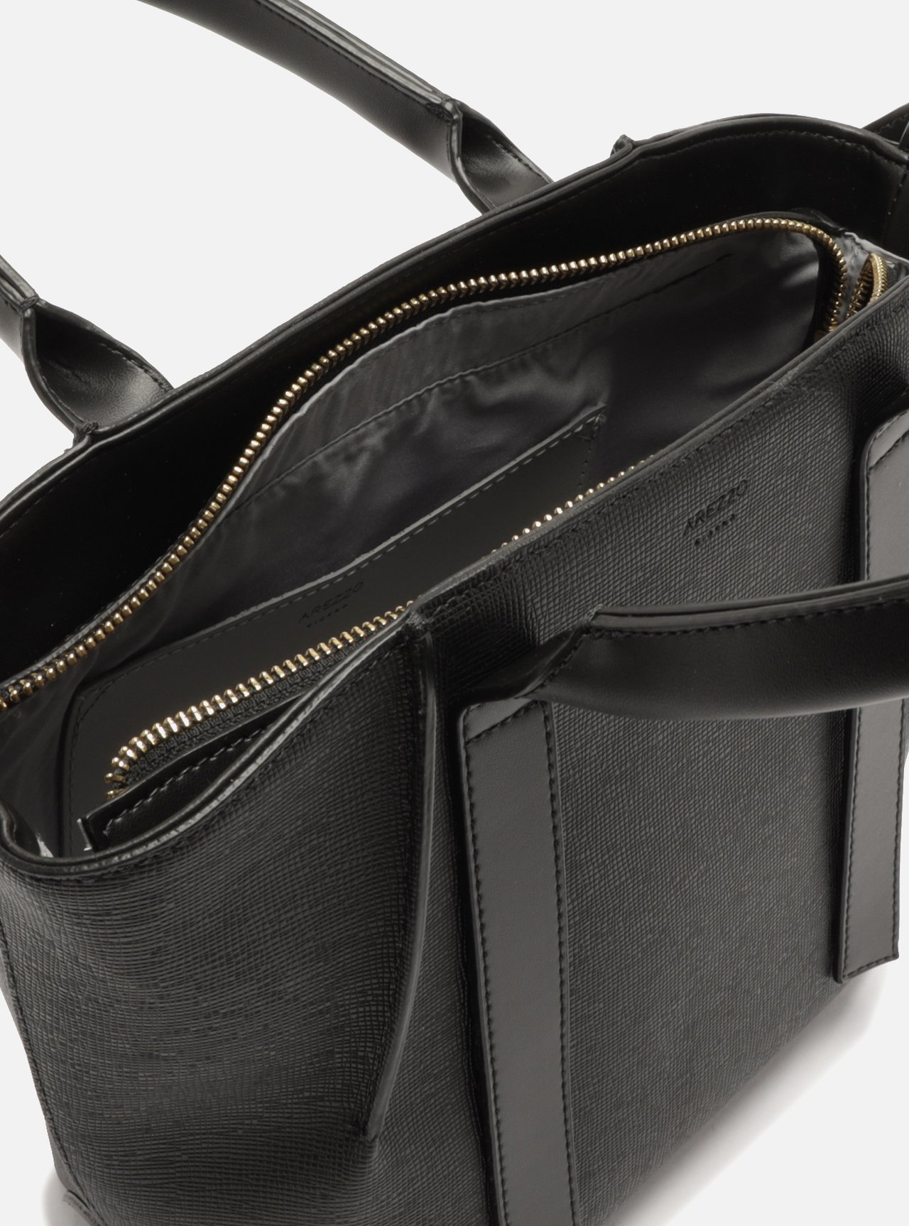 Bolsa Tote Preta Média Tiras — foto 4