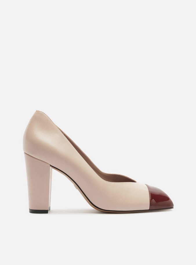 Scarpin Margot Rosa Salto Bloco