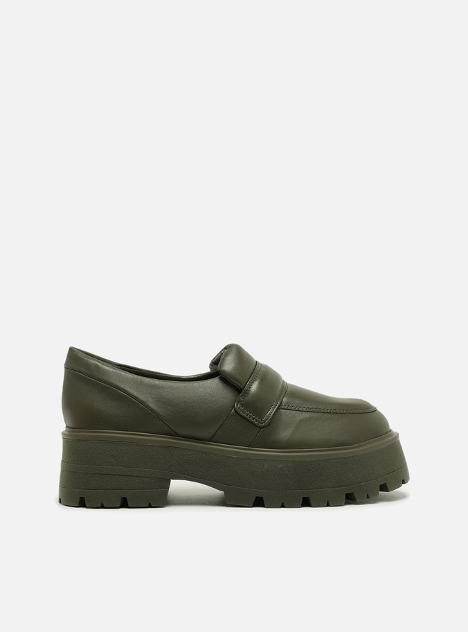 Mocassim Verde Salto Médio Tratorado