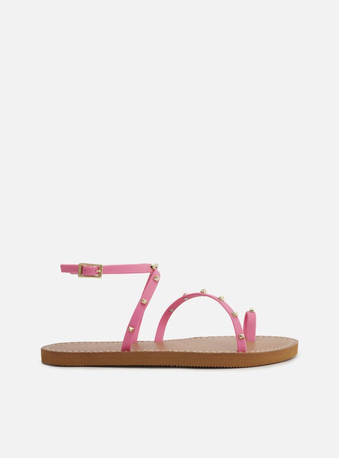 Sandália Rasteira Multicolorido Tachas Provença