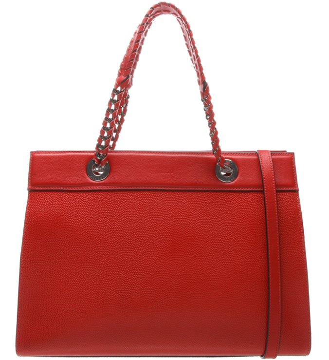Bolsa Couro Tote Grande Marietta Royal Red