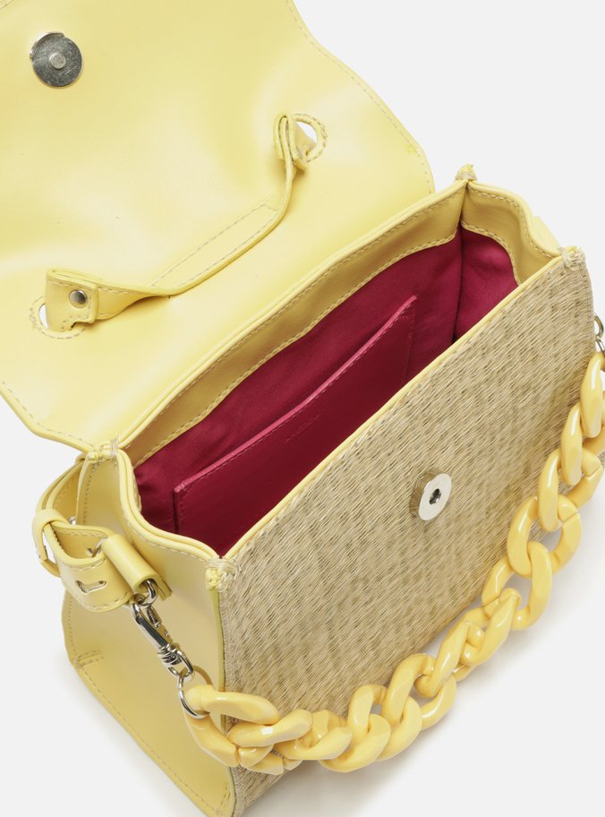 Bolsa Satchel Amarela Iara Média