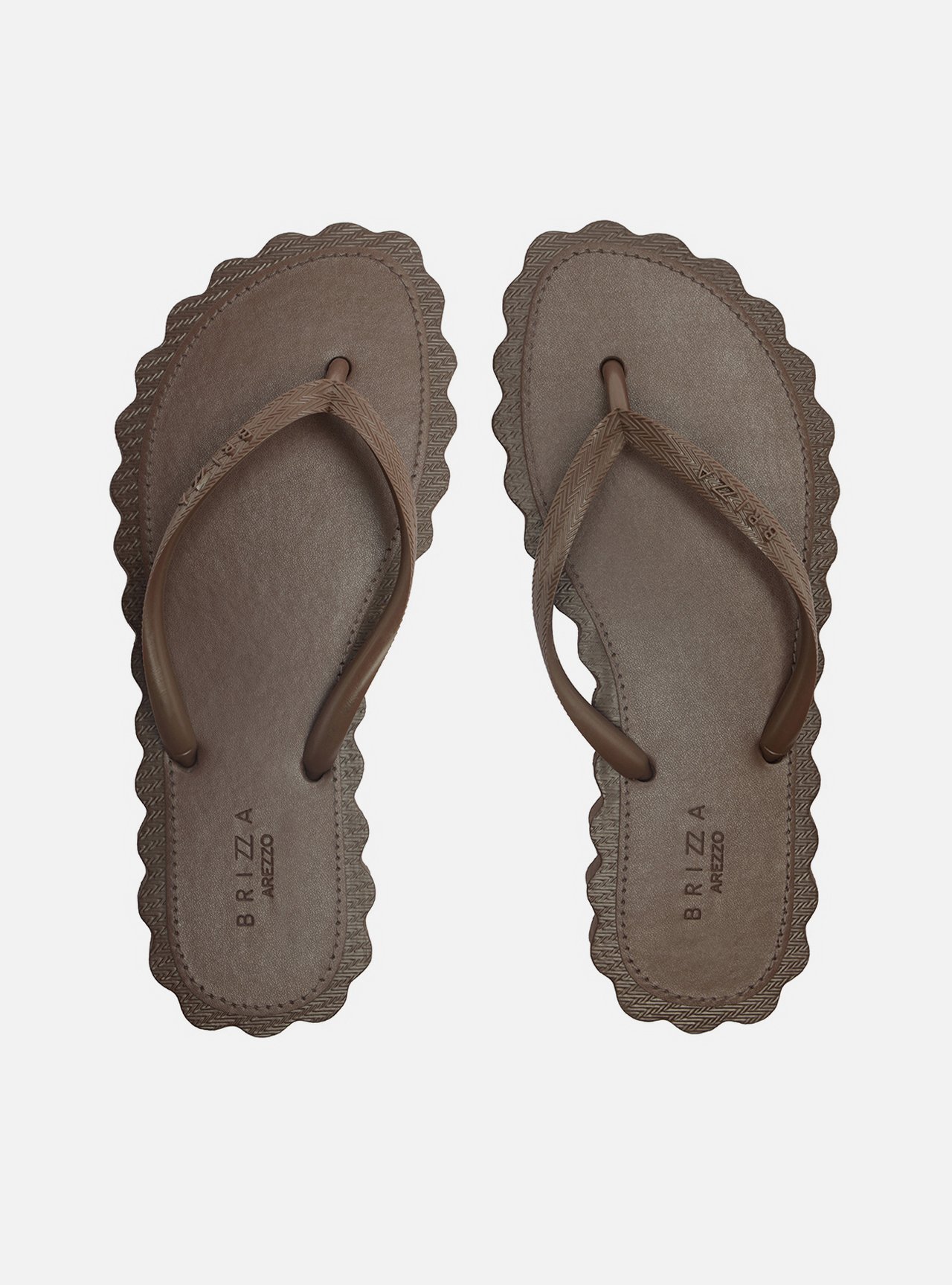 Chinelo de Dedo Marrom Flatform Tiras Brizza — foto 1