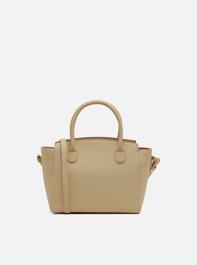 Bolsa Tote Bege Média Texturizada