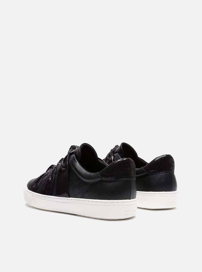 Tênis Slip On Preto Couro ZZ Girl Nó Grafite