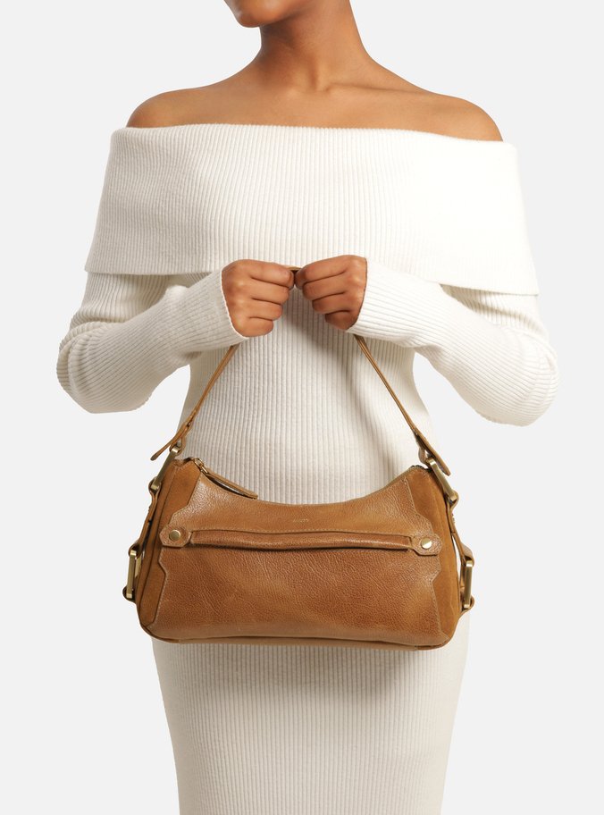 Bolsa Tiracolo Marrom Claro Couro Gretha Média