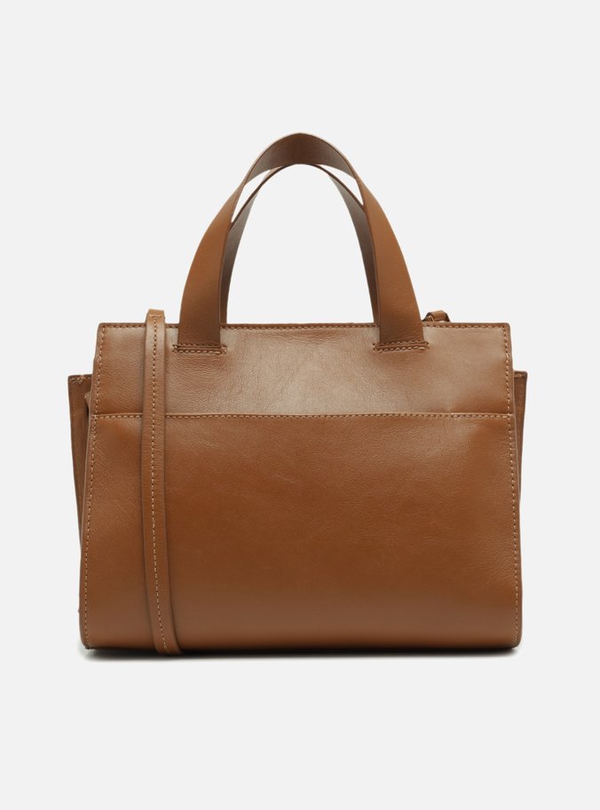 Bolsa Tote Marrom Couro Grande Tressê Maxi Lenny