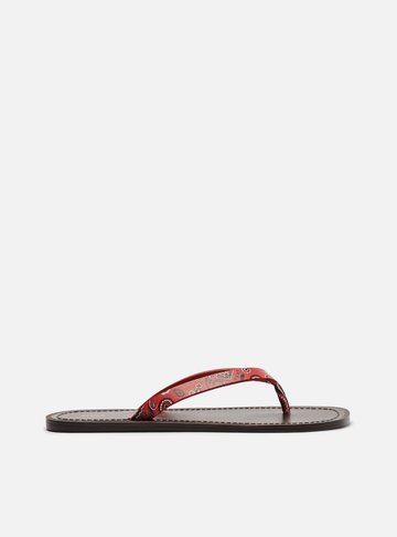 Rasteira Vermelha Paisley Flip Flop Livia