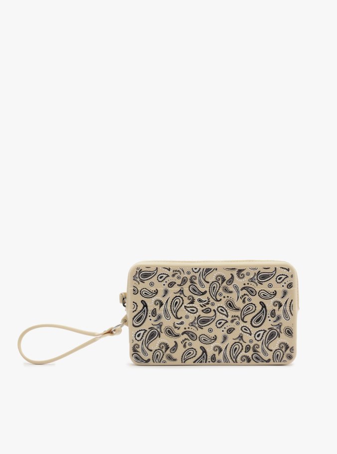 Clutch Amarela Paisley Alça Malu