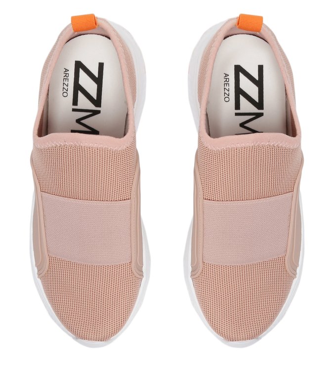 Slip On Bege Knit Emborrachado ZZ Mov