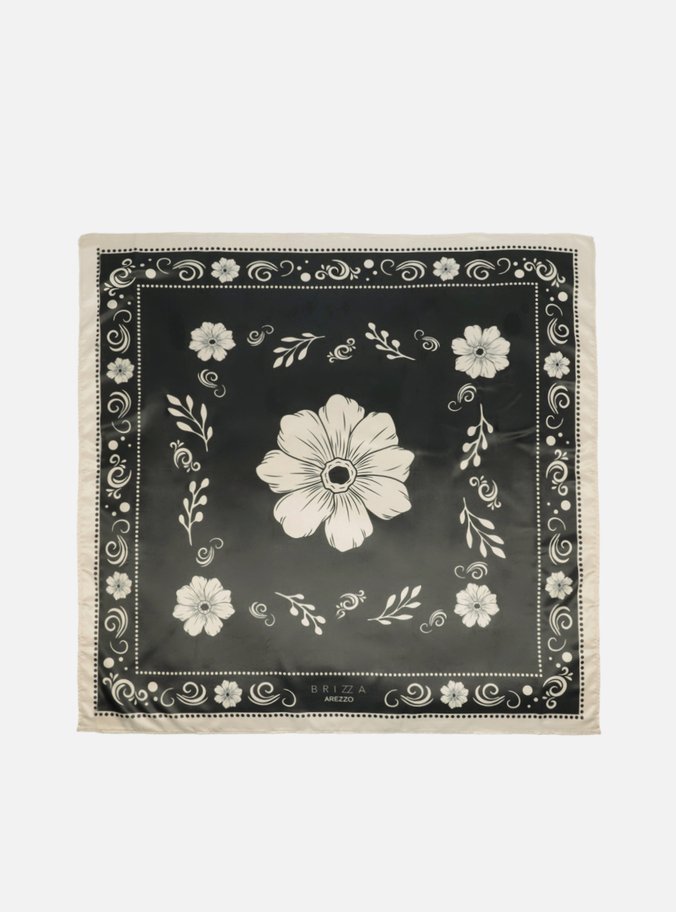 Lenço Preto Estampado Brizza