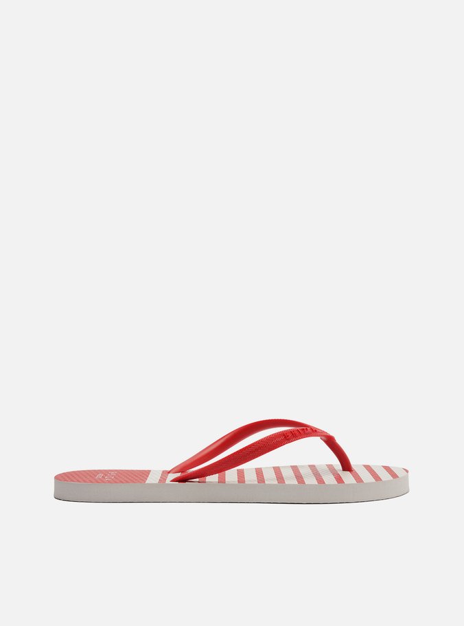 Chinelo Vermelho Listras Brizza