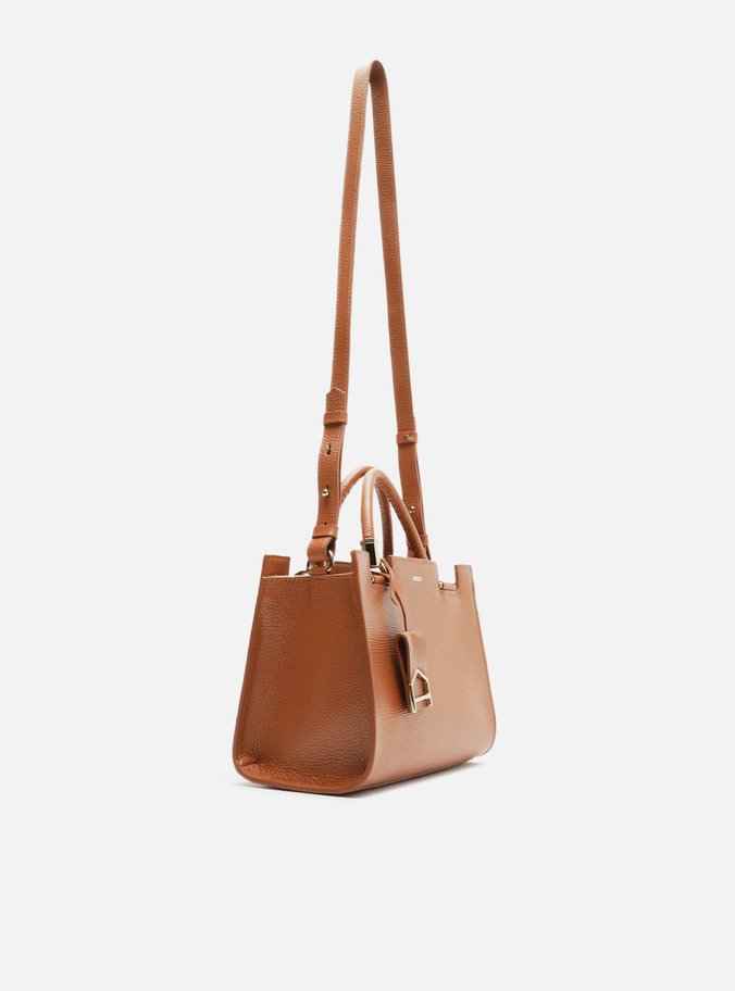 Bolsa Tote Marrom Couro Abraccio Média