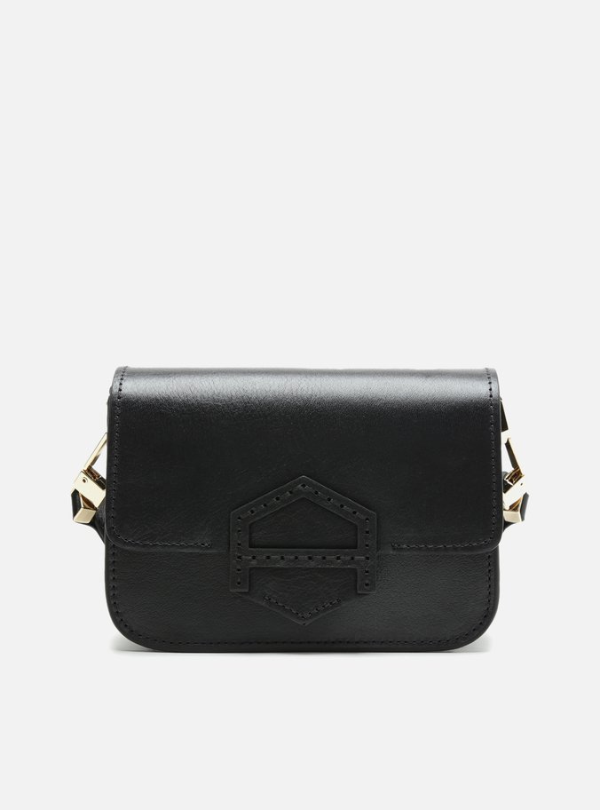 Bolsa Tiracolo Preta Couro Western