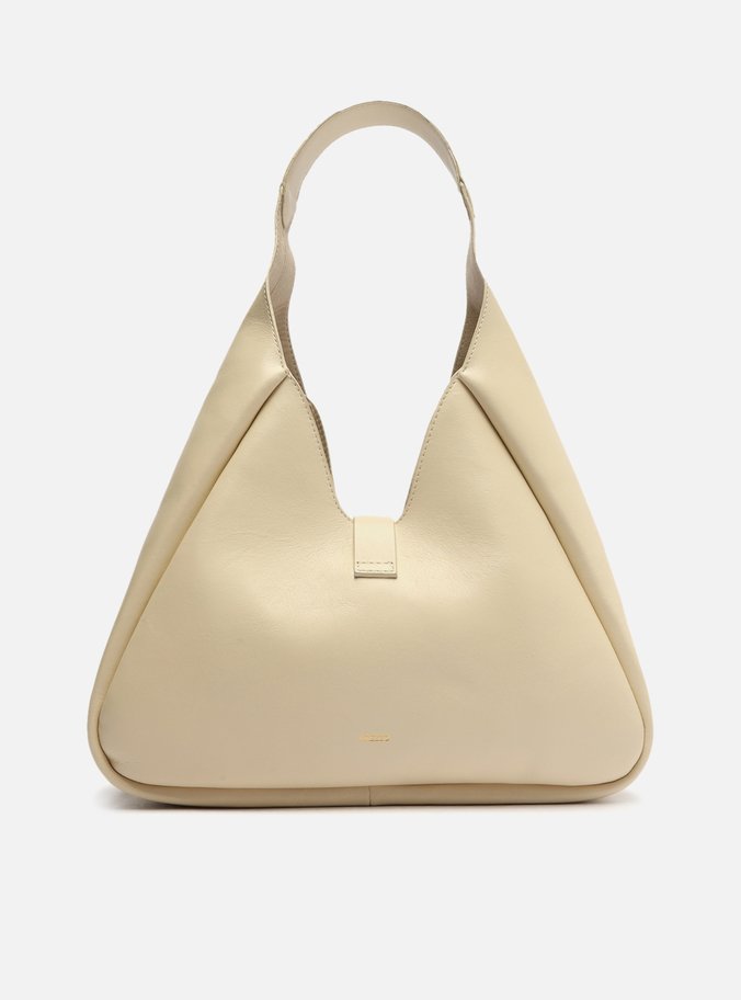Bolsa Hobo Off-White Couro Kopenhagen Grande
