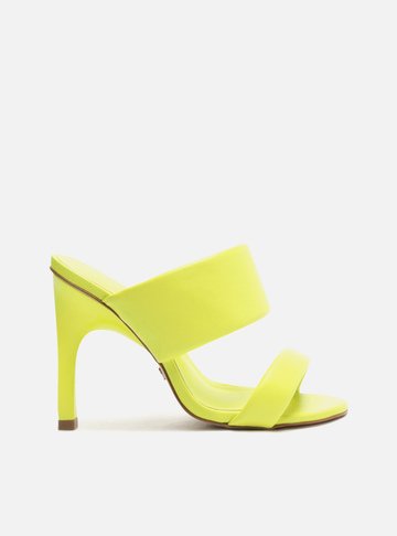 Sandália Verde Couro Salto Alto Touch