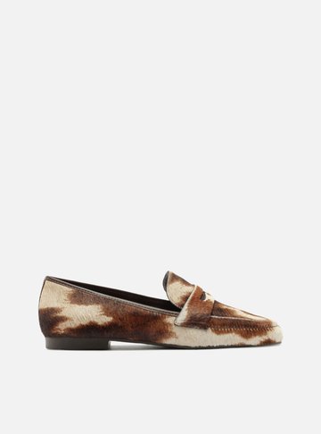 Mocassim Animal Print Cow Tira Classic
