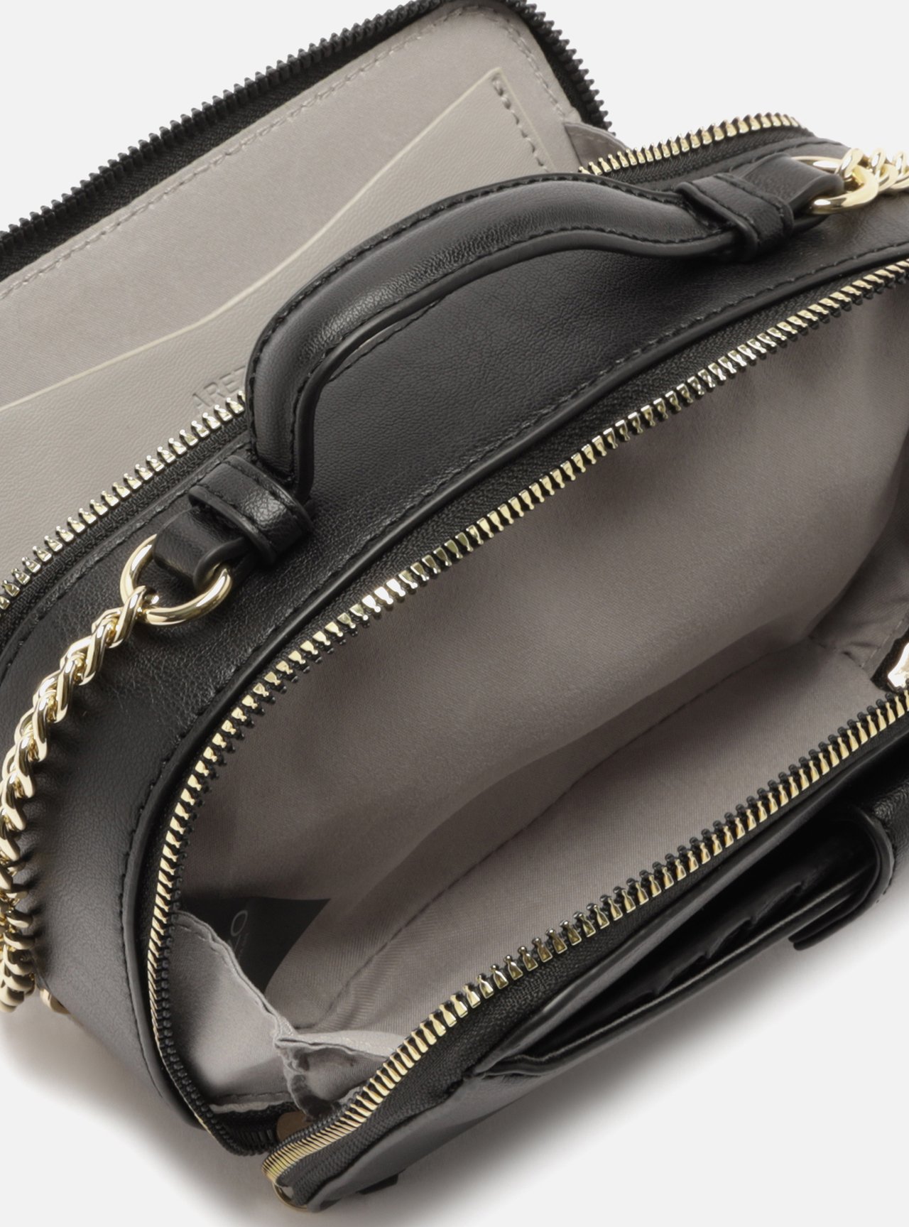 Bolsa Tiracolo Preta Pequena Bolso Duplo — foto 4