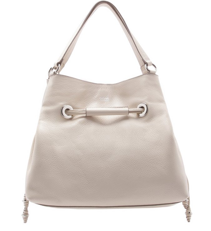 Bolsa Bucket Couro Lígia Grande Porcelana