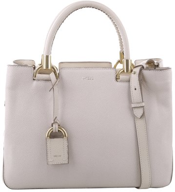 Bolsa Tote Couro Grande Abraccio Blanc