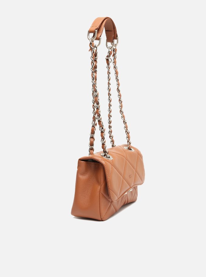 Bolsa Tiracolo Marrom Couro Mizz Pequena