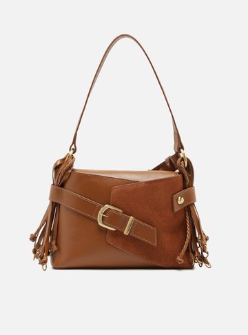 Bolsa Tiracolo Marrom Média