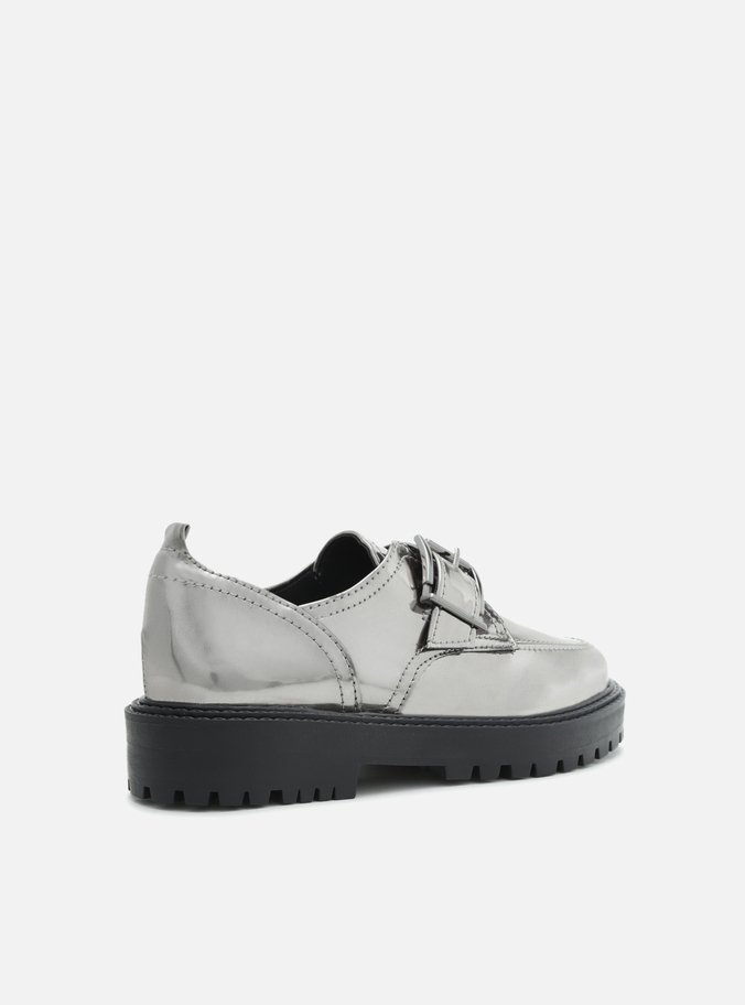 Mocassim Prata Tratorado Fivela Harper