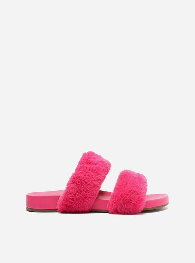 Rasteira Rosa Pink Duas Tiras Pelos Home