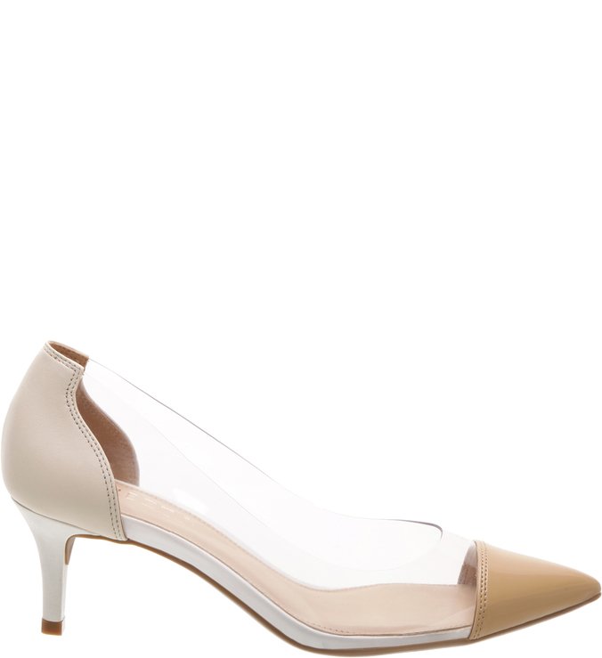 Scarpin Vinil Bege