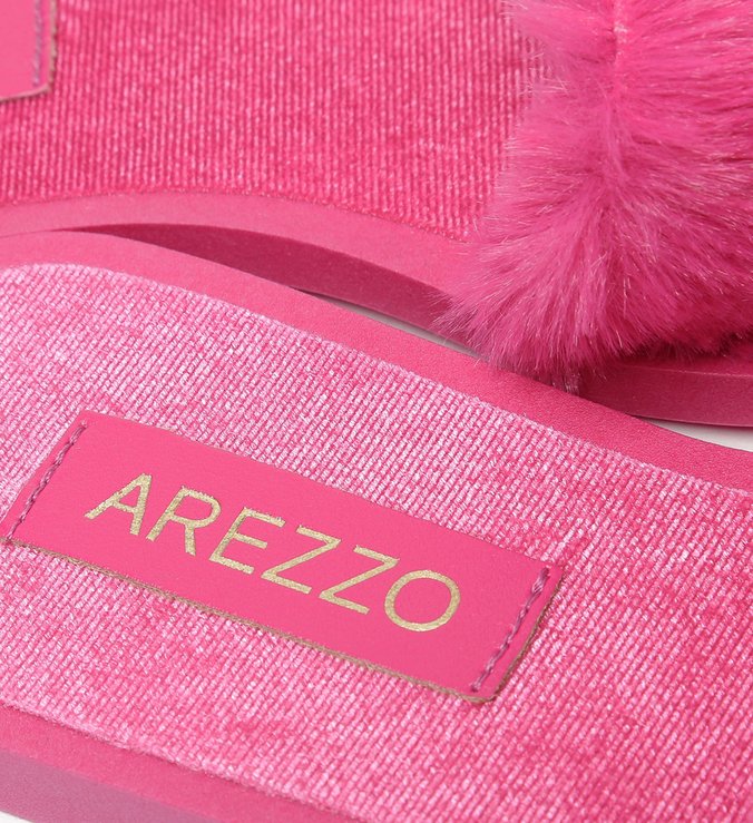Slide Rosa Pink Home Bico Quadrado