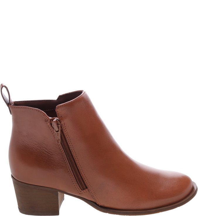 Ankle Boot Couro Toast Brown
