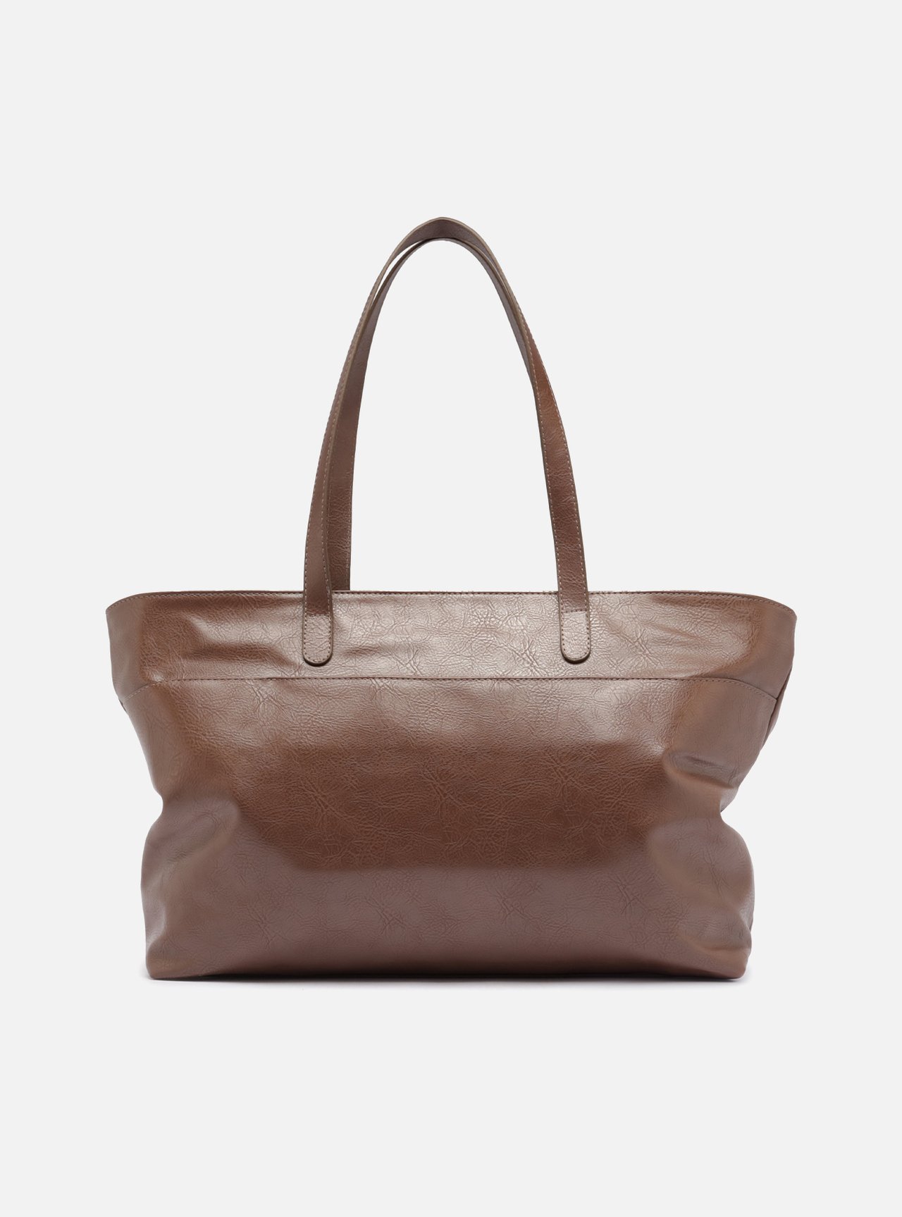 Bolsa Shopping Marrom Grande Franzida — foto 3