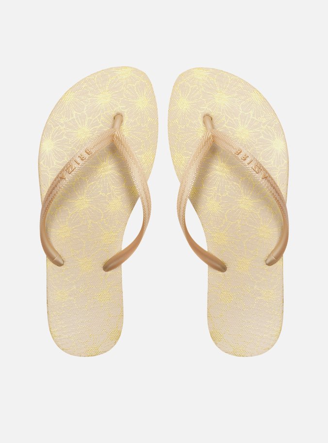 Chinelo de Dedo Dourado Essential Flores