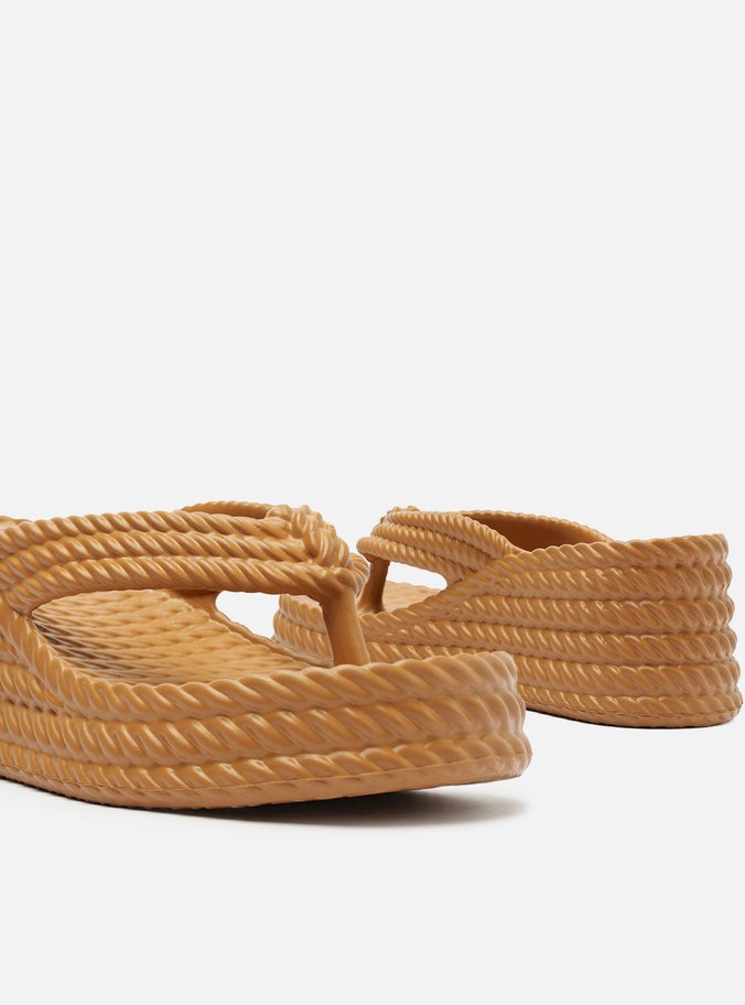 Sandália Marrom Flatform Marrocos Sun