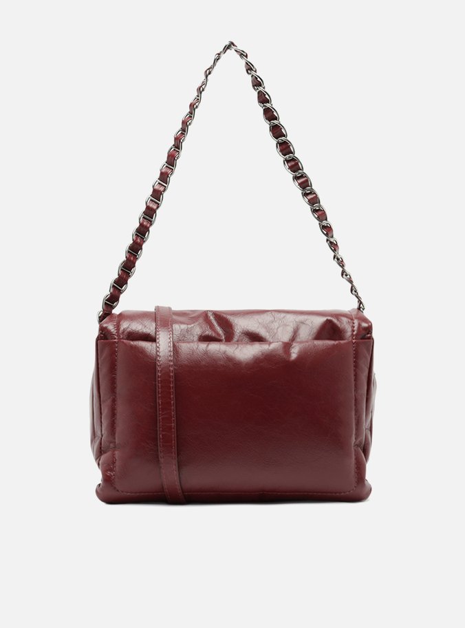 Bolsa Vermelha Couro Tiracolo Média