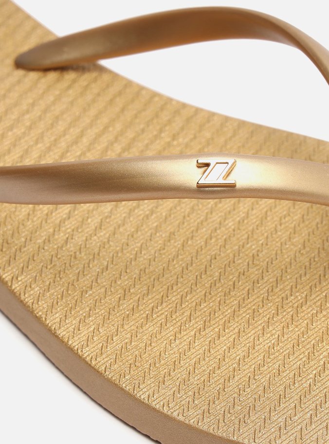 Chinelo de Dedo Injetado Dourado Brizza