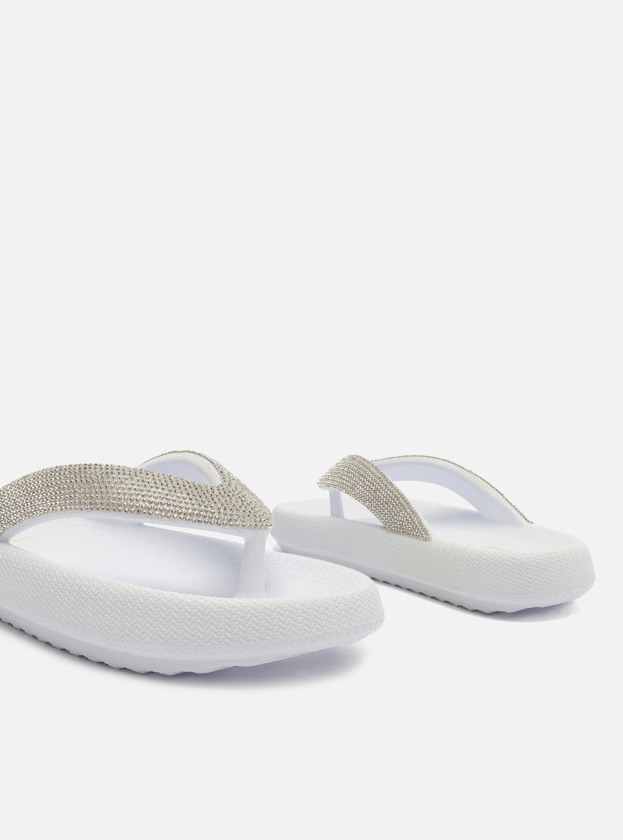 Chinelo de Dedo Branco Kioto Strass — foto 5
