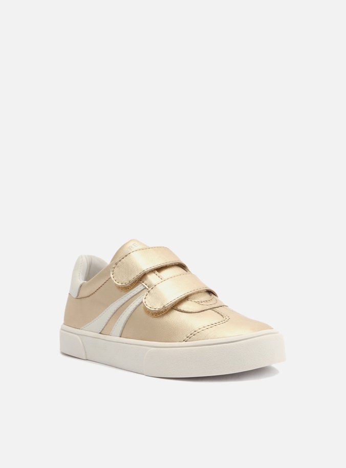 Tênis Infantil Dourado Velcro Branco