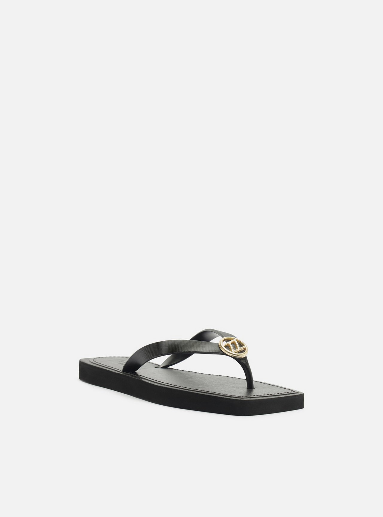Chinelo de Dedo Preto Metal ZZ Square Brizza — foto 2