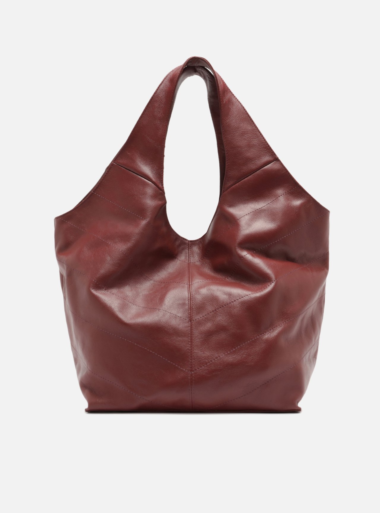 Bolsa Hobo Vermelha Couro Ísis Grande — foto 3