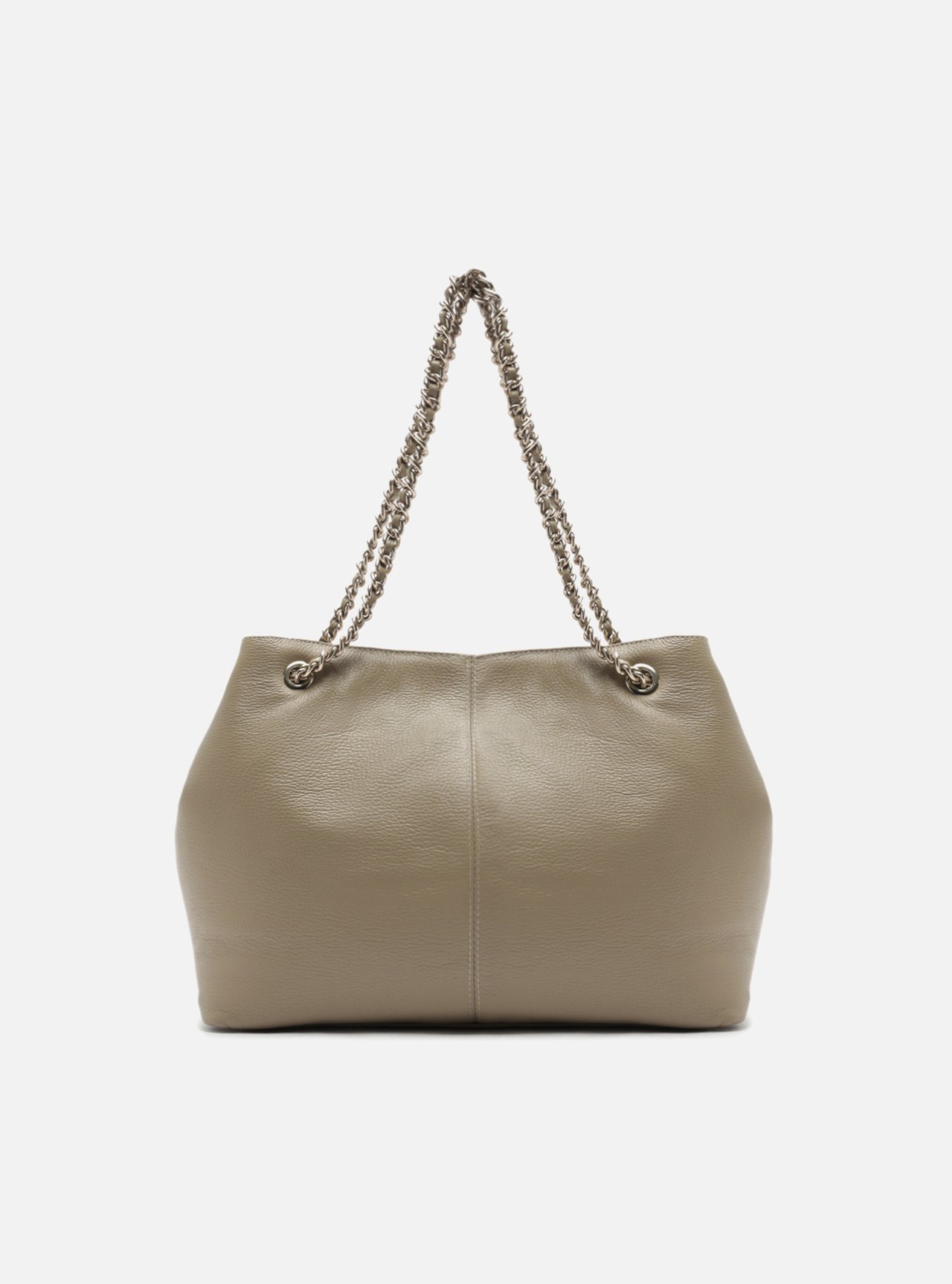 Bolsa Tote Cinza Couro Matelassê Gab Média — foto 3