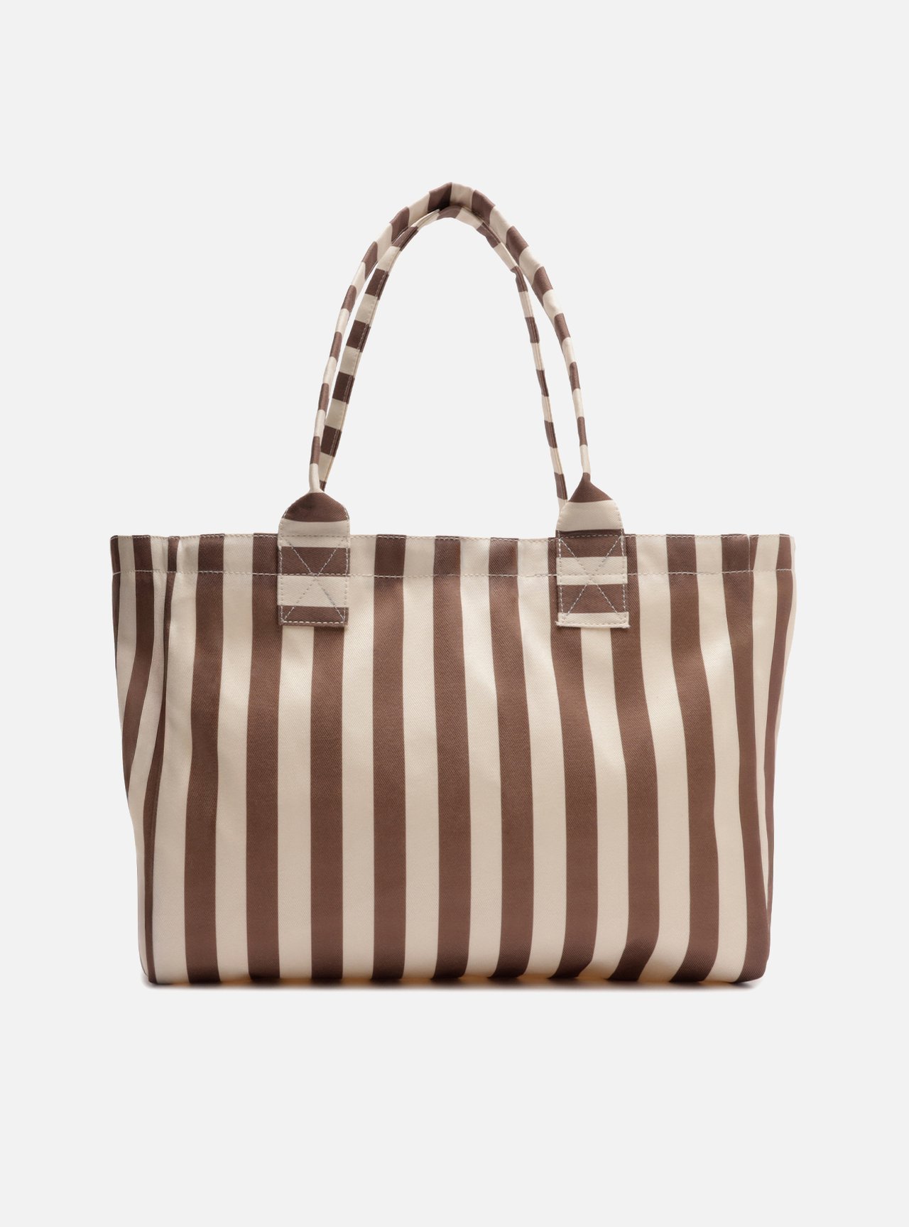 Bolsa Shopping Marrom Listrada Grande Brizza Bacio Di Latte — foto 3
