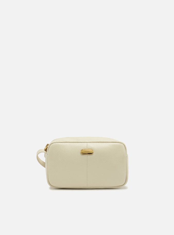 Bolsa Tiracolo Branca Couro Pequena Tag Metal