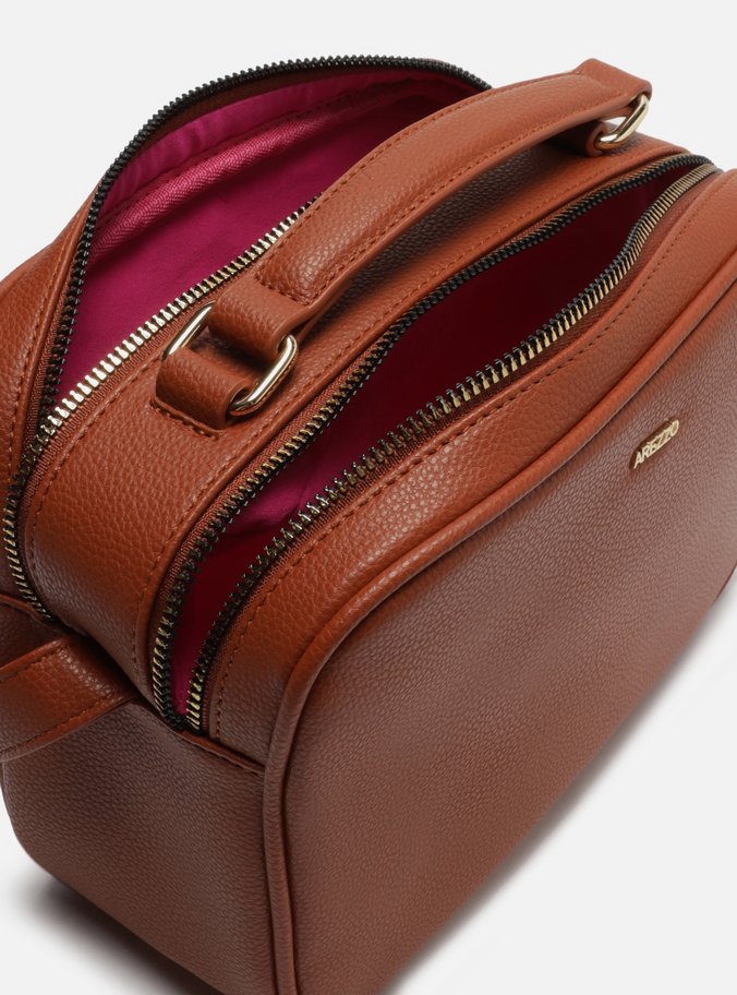 Bolsa Tiracolo Marrom Pequena Barbicacho